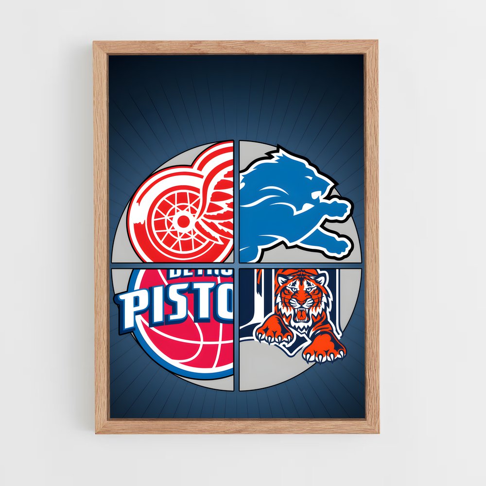 Poster Detroit Dreamscape – affiche Basketball (vue 4)